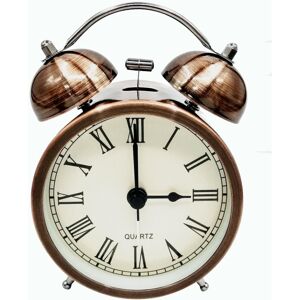 Venisymlis Vintage Retro Silent Non-Ticking Travel Alarm Clock, Analog Quartz Double Bell C Venisymlis Vintage Retro Silent Non-Ticking Travel Alarm Clock, Analog Quartz Double Bell C