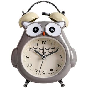 Unbranded (Gray) Kids Alarm Clock Owl Loud Bell Analog Alarm Clock Silent Non-ticking Desk Unbranded (Gray) Kids Alarm Clock Owl Loud Bell Analog Alarm Clock Silent Non-ticking Desk