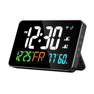 Torribaly Digital Clock Alarm WiFi Clock, Extra Large Letters, Temperature and Humidity, C Torribaly Digital Clock Alarm WiFi Clock, Extra Large Letters, Temperature and Humidity, C