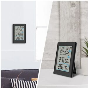 GreenZech (Black) LCD Digital Smart Wireless Weather Station In/Outdoor Thermometer Hygrom GreenZech (Black) LCD Digital Smart Wireless Weather Station In/Outdoor Thermometer Hygrom