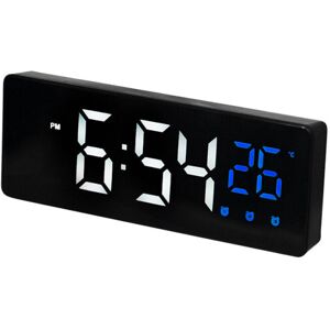GreenZech (Black blue) Mirror Alarm Clock LED Digital Voice Control Snooze Time Temperatur GreenZech (Black blue) Mirror Alarm Clock LED Digital Voice Control Snooze Time Temperatur
