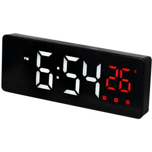 GreenZech (Black Red) Mirror Alarm Clock LED Digital Voice Control Snooze Time Temperature GreenZech (Black Red) Mirror Alarm Clock LED Digital Voice Control Snooze Time Temperature