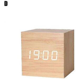 Unbranded (Bamboo color) Intelligent Voice Controlled Alarm Clock Modern Wooden Wood Digit Unbranded (Bamboo color) Intelligent Voice Controlled Alarm Clock Modern Wooden Wood Digit