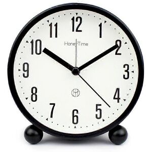 Unbranded (As show, One size) Round Alarm Clock Non Ticking, Battery Operated And Light Fu Unbranded (As show, One size) Round Alarm Clock Non Ticking, Battery Operated And Light Fu