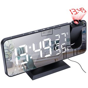 GreenZech (White) Digital Alarm Clock Electronic LED Projector Desktop Digital Projection GreenZech (White) Digital Alarm Clock Electronic LED Projector Desktop Digital Projection