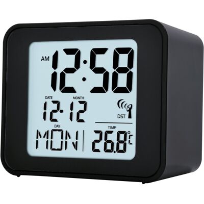 (Black) Acctim Cole Radio Controlled Alarm Clock (Black) Acctim Cole Radio Controlled Alarm Clock