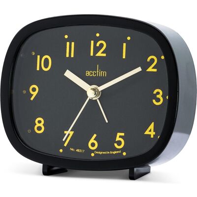 (Black) Acctim Hilda Analogue Non Ticking Alarm Clock (Black) Acctim Hilda Analogue Non Ticking Alarm Clock