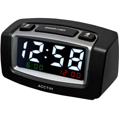 Acctim 15333 Celeus USB Smart Connector? Digital Alarm Clock in Black Acctim 15333 Celeus USB Smart Connector? Digital Alarm Clock in Black
