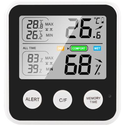 Unbranded (Black) Thermometer Indoor Outdoor Digital LCD Hygrometer Temperature Humidity M Unbranded (Black) Thermometer Indoor Outdoor Digital LCD Hygrometer Temperature Humidity M