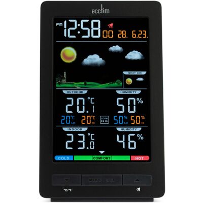 Acctim Ermir 6 in 1 Barometric Weather Station with Outdoor Sensor Temperature H Acctim Ermir 6 in 1 Barometric Weather Station with Outdoor Sensor Temperature H