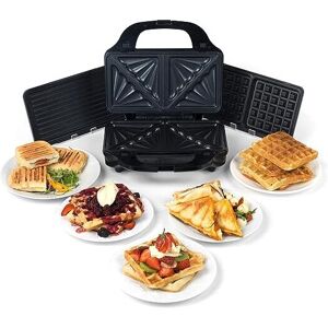 Salter EK2143 3-in-1 Snack Maker -Deep Fill Waffle Iron, Sandwich Panini Press & Salter EK2143 3-in-1 Snack Maker -Deep Fill Waffle Iron, Sandwich Panini Press &
