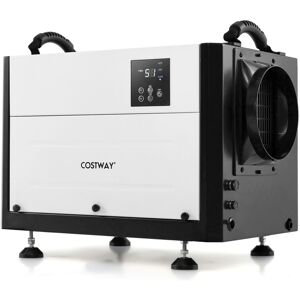 Costway 50L/Day Crawl Space Commercial Dehumidifier w/ 24H Timer-White Costway 50L/Day Crawl Space Commercial Dehumidifier w/ 24H Timer-White