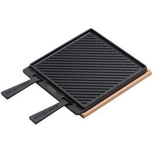 George Foreman Dual Sided Cast Iron Griddle Plate Portable Grill Pan George Foreman Dual Sided Cast Iron Griddle Plate Portable Grill Pan