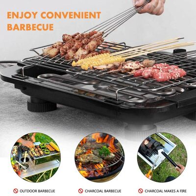 YouseaHome Smokeless 1500W Electric BBQ Griddle - Tabletop Grill with Water-Filled Drip Tra YouseaHome Smokeless 1500W Electric BBQ Griddle - Tabletop Grill with Water-Filled Drip Tra