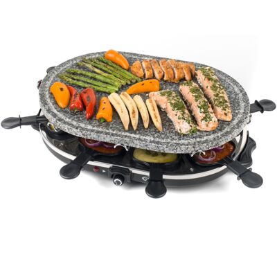 Giles & Posner EK1872G Electric Stone Raclette Grill - Indoor Tabletop 8 Person Giles & Posner EK1872G Electric Stone Raclette Grill - Indoor Tabletop 8 Person