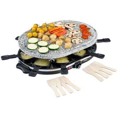 Cooks Professional Electric Raclette Grill with Natural Stone Plate 8 Person Cooks Professional Electric Raclette Grill with Natural Stone Plate 8 Person