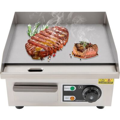 Unbranded Commercial Electric Griddle 2000W 14 Inch Stainless Steel Grill Unbranded Commercial Electric Griddle 2000W 14 Inch Stainless Steel Grill