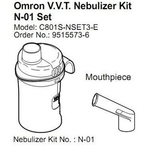 Omron VVT Nebuliser Kit Set N-01 9515573-6 for C-801 C-28P Omron VVT Nebuliser Kit Set N-01 9515573-6 for C-801 C-28P