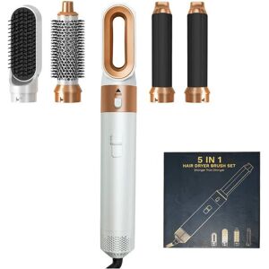 Unbranded 5 in 1 Hair Dryer Hot Comb Set Professional Curling Iron Hair Straightener Styli Unbranded 5 in 1 Hair Dryer Hot Comb Set Professional Curling Iron Hair Straightener Styli