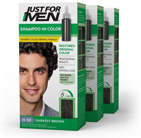 Just for Men Shampoo-In Color (Formerly Original Formula), Gray Hair Coloring fo