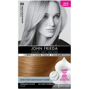 John Frieda Precision Foam Colour Hair Dye, Number 8N, Medium Natural Blonde John Frieda Precision Foam Colour Hair Dye, Number 8N, Medium Natural Blonde