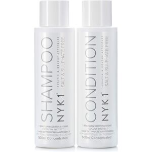 NYK1 Salt Sulphate Free Shampoo and Conditioner - (500ml x2) BEST Aftercare for Exten NYK1 Salt Sulphate Free Shampoo and Conditioner - (500ml x2) BEST Aftercare for Exten