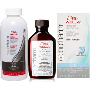 (T18 & Developer) Wella Colour Charm T18 Lightest Ash Blonde Toner (T18 & Developer) Wella Colour Charm T18 Lightest Ash Blonde Toner