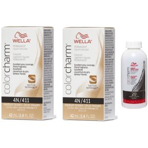 (4N+4N+Developer (Vol. 20) 3.6oz) Wella Color Charm Permanent Liquid Haircolor (4N+4N+Developer (Vol. 20) 3.6oz) Wella Color Charm Permanent Liquid Haircolor