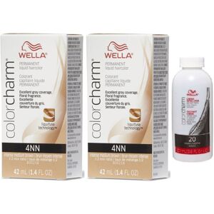 (4NN+4NN+Developer (Vol. 20) 3.6oz) Wella Color Charm Permanent Liquid Haircolor (4NN+4NN+Developer (Vol. 20) 3.6oz) Wella Color Charm Permanent Liquid Haircolor