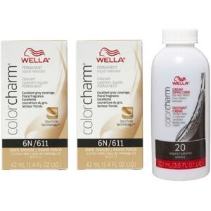 (6N+6N+Developer (Vol. 20) 3.6oz) Wella Color Charm Permanent Liquid Haircolor (6N+6N+Developer (Vol. 20) 3.6oz) Wella Color Charm Permanent Liquid Haircolor