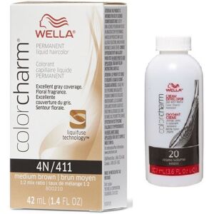 (4N + Developer (Vol. 20) 3.6oz ) Wella Color Charm Permanent Liquid Haircolor (4N + Developer (Vol. 20) 3.6oz ) Wella Color Charm Permanent Liquid Haircolor