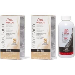 (8N+8N+Developer (Vol. 20) 3.6oz) Wella Color Charm Permanent Liquid Haircolor (8N+8N+Developer (Vol. 20) 3.6oz) Wella Color Charm Permanent Liquid Haircolor