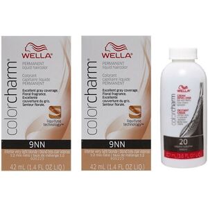 (9NN+9NN+Developer (Vol. 20) 3.6oz) Wella Color Charm Permanent Liquid Haircolor (9NN+9NN+Developer (Vol. 20) 3.6oz) Wella Color Charm Permanent Liquid Haircolor