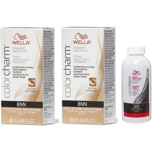 (8NN+8NN+Developer (Vol. 20) 3.6oz) Wella Color Charm Permanent Liquid Haircolor (8NN+8NN+Developer (Vol. 20) 3.6oz) Wella Color Charm Permanent Liquid Haircolor