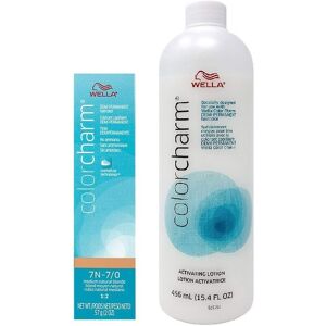 (7N + Activating Lotion (15.4oz)) Wella Color Charm 7N Medium Natural Blonde Dem (7N + Activating Lotion (15.4oz)) Wella Color Charm 7N Medium Natural Blonde Dem