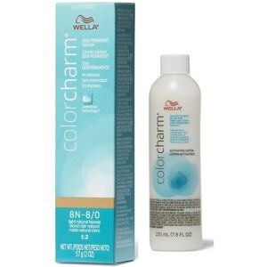 (8N + Activating Lotion (7.8oz)) Wella Color Charm 8N Light Natural Blonde Demi (8N + Activating Lotion (7.8oz)) Wella Color Charm 8N Light Natural Blonde Demi