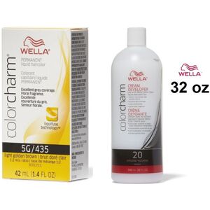 (5G + Developer (Vol. 20) 32oz ) Wella Color Charm Haircolor 5G Light Golden Bro (5G + Developer (Vol. 20) 32oz ) Wella Color Charm Haircolor 5G Light Golden Bro