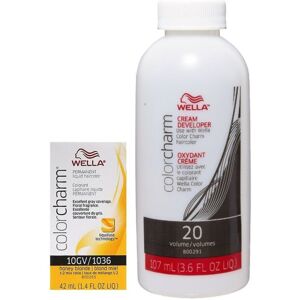 (10GV + Developer (Vol. 20) 3.6oz) Wella Color Charm Haircolor 10GV Honey Blonde (10GV + Developer (Vol. 20) 3.6oz) Wella Color Charm Haircolor 10GV Honey Blonde