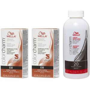 (6W+ 6W+Developer (Vol. 20) 3.6oz) 6W Praline Wella Color Charm Permanent Hairco (6W+ 6W+Developer (Vol. 20) 3.6oz) 6W Praline Wella Color Charm Permanent Hairco