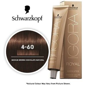 (1pks) Schwarzkopf Igora Royal 4-60 Medium Brown Chocolate Natural Permanent Col (1pks) Schwarzkopf Igora Royal 4-60 Medium Brown Chocolate Natural Permanent Col