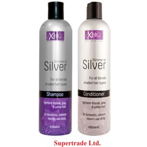 Xpel XHC Shimmer of Silver Shampoo & Conditioner Set Purple Toning Blonde Hair 400ml Xpel XHC Shimmer of Silver Shampoo & Conditioner Set Purple Toning Blonde Hair 400ml