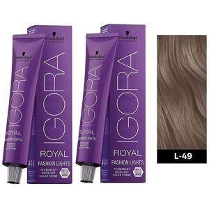 (2pks) Schwarzkopf Igora Royal L-49 Beige Violet Permanent Color (2pks) Schwarzkopf Igora Royal L-49 Beige Violet Permanent Color