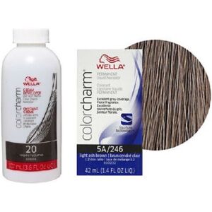 (5A+Dev(Vol.20)3.6oz) Wella 5A Light Ash Brown Color Charm Permanent Liquid Hair (5A+Dev(Vol.20)3.6oz) Wella 5A Light Ash Brown Color Charm Permanent Liquid Hair