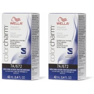 (7A/672 - pack of 2) Wella 10A Palest Ash Blonde Color Charm Permanent Liquid Ha (7A/672 - pack of 2) Wella 10A Palest Ash Blonde Color Charm Permanent Liquid Ha