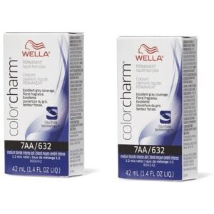(7AA/632 - pack of 2) Wella 10A Palest Ash Blonde Color Charm Permanent Liquid H (7AA/632 - pack of 2) Wella 10A Palest Ash Blonde Color Charm Permanent Liquid H