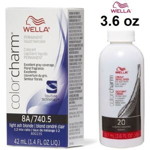 (8A + Dev (Vol. 20) 3.6oz) Wella 12C Ultra Light Blonde Color Charm Permanent Ha (8A + Dev (Vol. 20) 3.6oz) Wella 12C Ultra Light Blonde Color Charm Permanent Ha