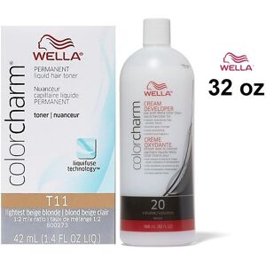 (T11, Developer (Vol.20) 32oz) Wella Color Charm Developer 20 Volume 32oz (T11, Developer (Vol.20) 32oz) Wella Color Charm Developer 20 Volume 32oz