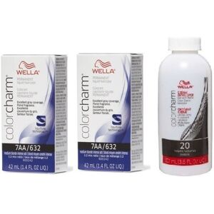(7AA+7AA+Dev (Vol. 20) 3.6oz) Wella 12A Frosty Ash Color Charm Permanent Liquid (7AA+7AA+Dev (Vol. 20) 3.6oz) Wella 12A Frosty Ash Color Charm Permanent Liquid