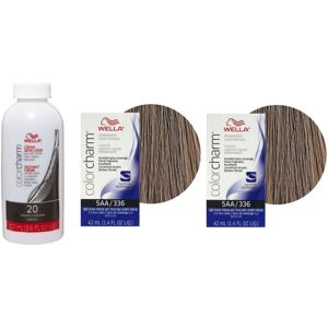 (5AA+5AA+Dev (Vol. 20) 3.6oz) Wella 7A Medium Smokey Ash Blonde Color Charm Perm (5AA+5AA+Dev (Vol. 20) 3.6oz) Wella 7A Medium Smokey Ash Blonde Color Charm Perm