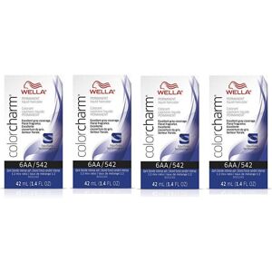 (6AA - pack of 4) Wella 6A Dark Ash Blonde Color Charm Permanent Liquid Haircolo (6AA - pack of 4) Wella 6A Dark Ash Blonde Color Charm Permanent Liquid Haircolo